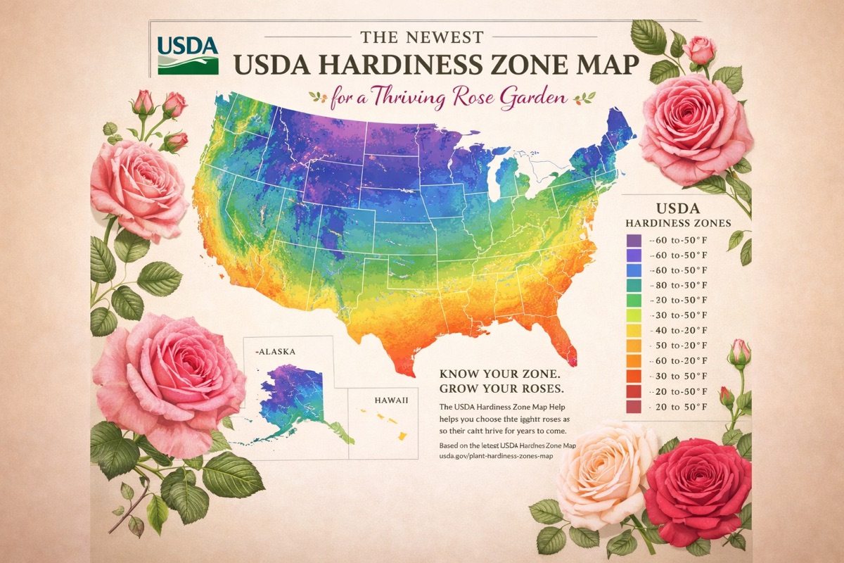 Illustrated USDA hardiness zone lookup graphic